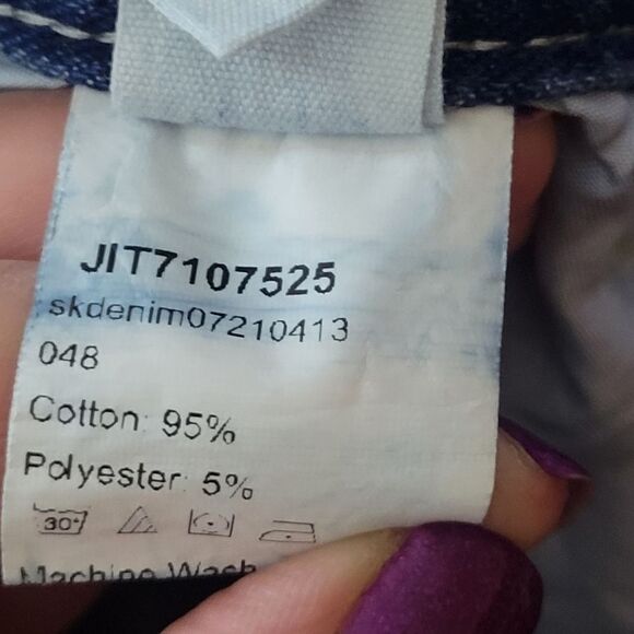 🦋11-12Y Butterfly Embroidered Blue Jeans - Picture 11 of 12